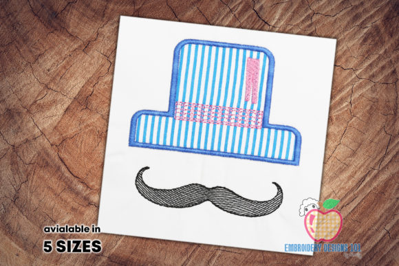 A Designer's Take on the Hat and Mustache Applique