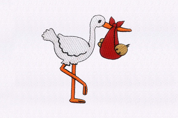 A Practical Review of the Stork Carrying Baby Embroidery Design