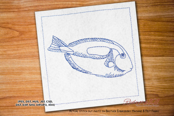 A Professional Review of Blue Tang Fish Lineart for Business Merchandise