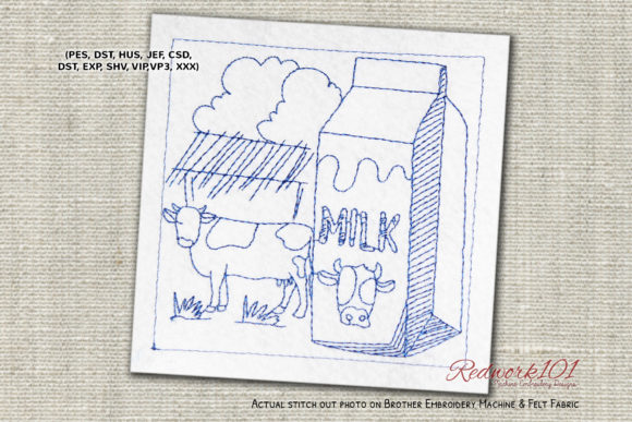 A Seasonal Review of Milk with Cow Machine Embroidery