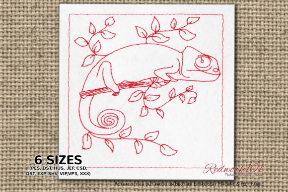 Chameleon Embroidery: A Personalizer's Delightful Reptile