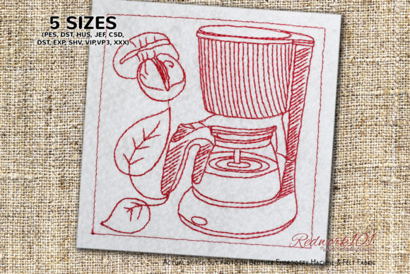 Coffee Maker Machine Embroidery Design Review for Business Use