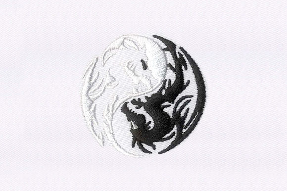 Dragons: A Bold Emblem for Boutique Apparel Embroidery