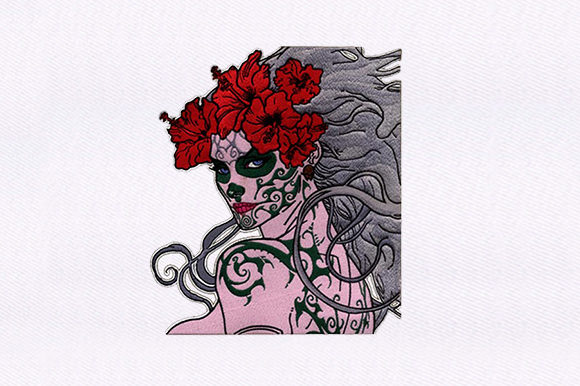 Evaluating the Tattoo with Woman Embroidery Design