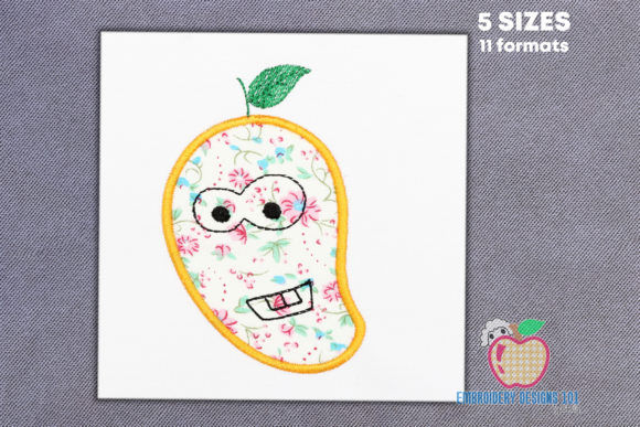Mango Embroidery Design for Creative Etsy Products