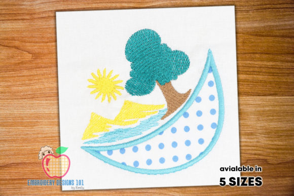 Moon with Nature Scene: A Designer's Gift-Friendly Embroidery Review