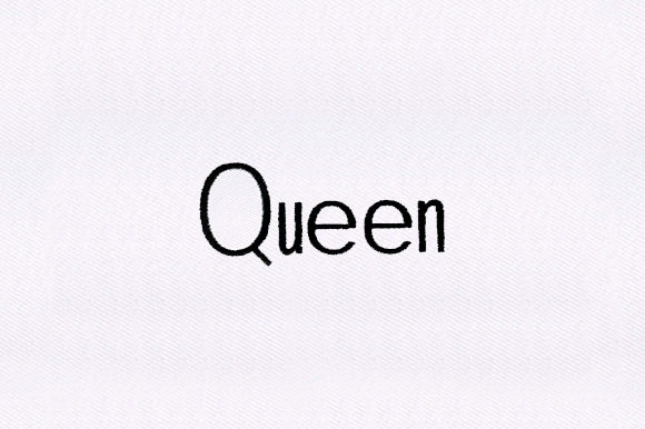 Queen Text: A Classic Embroidery Design for Loving Gifts