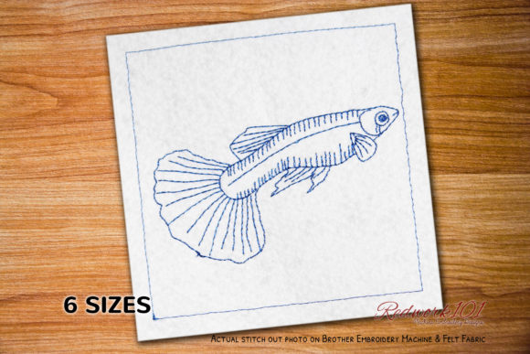 Reviewing the Guppy Fish Bluework Embroidery Design