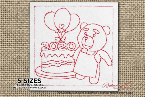 Teddy Baking Cake: A Cozy New Year Embroidery Review