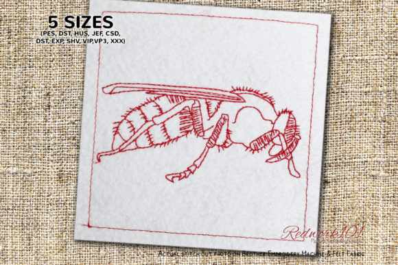 True Wasps: A Bold Embroidery Design for Market Products